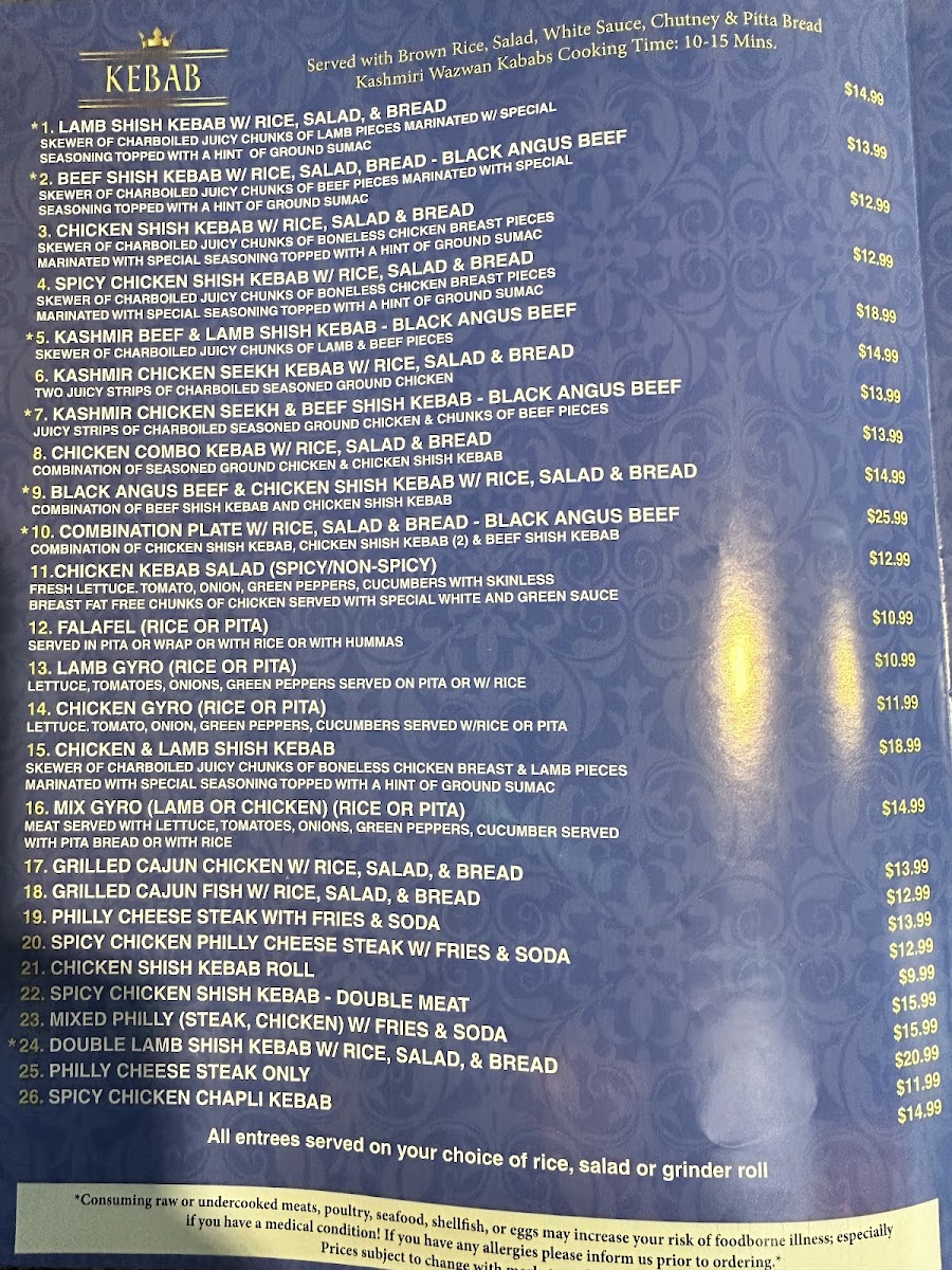 Royal Fish'N'Chips Mediterranean Grill Photo Menu 3