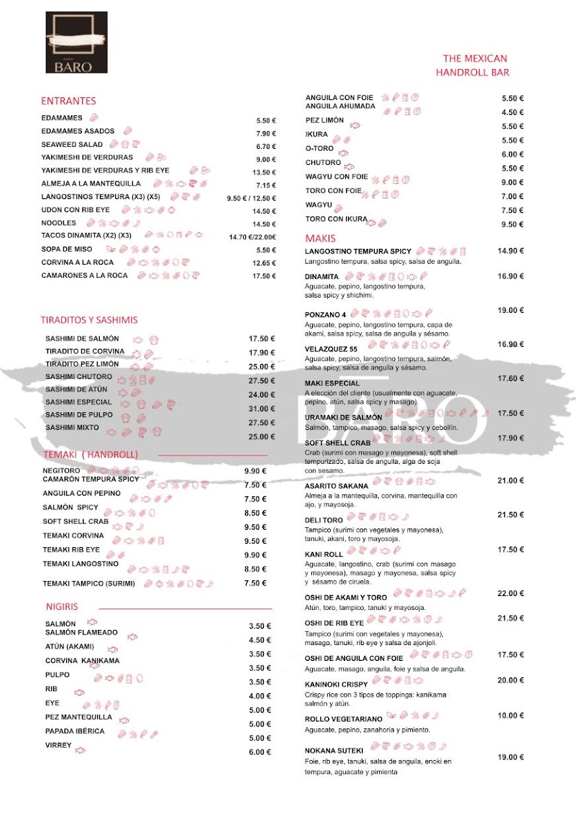 Kuikku Handroll Bar Photo Menu 1