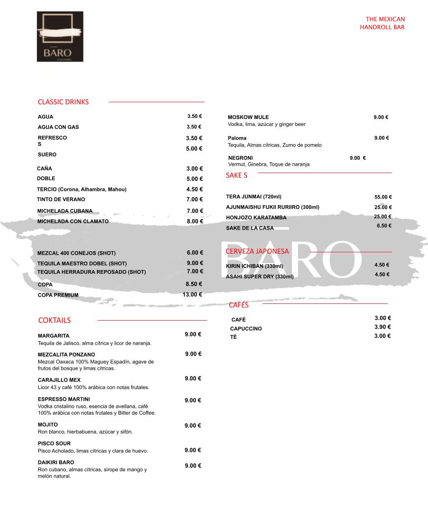 Kuikku Handroll Bar Photo Menu 3