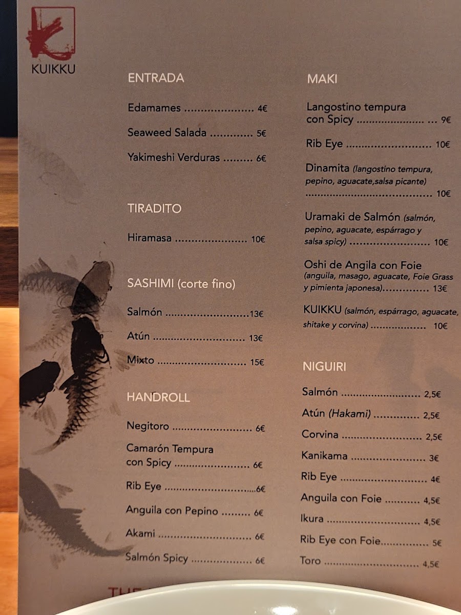 Kuikku Handroll Bar Photo Menu 8