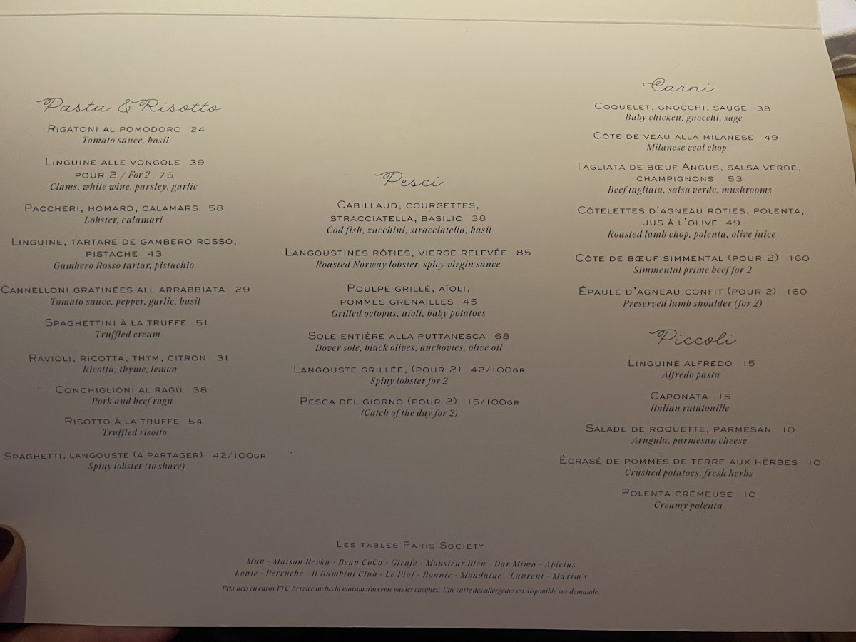 Gigi Paris Photo Menu 9