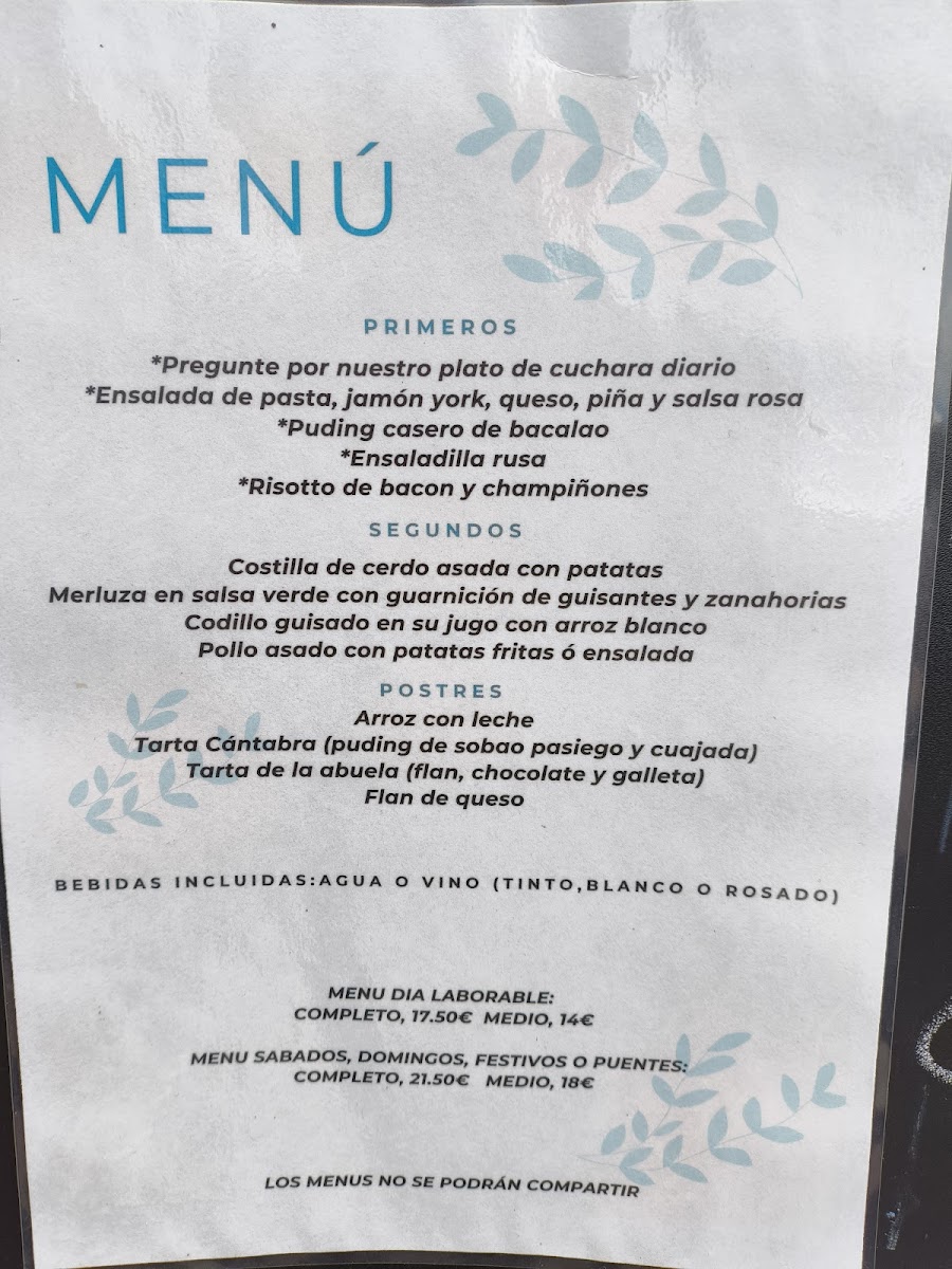 Restaurante la Tienda Photo Menu 2
