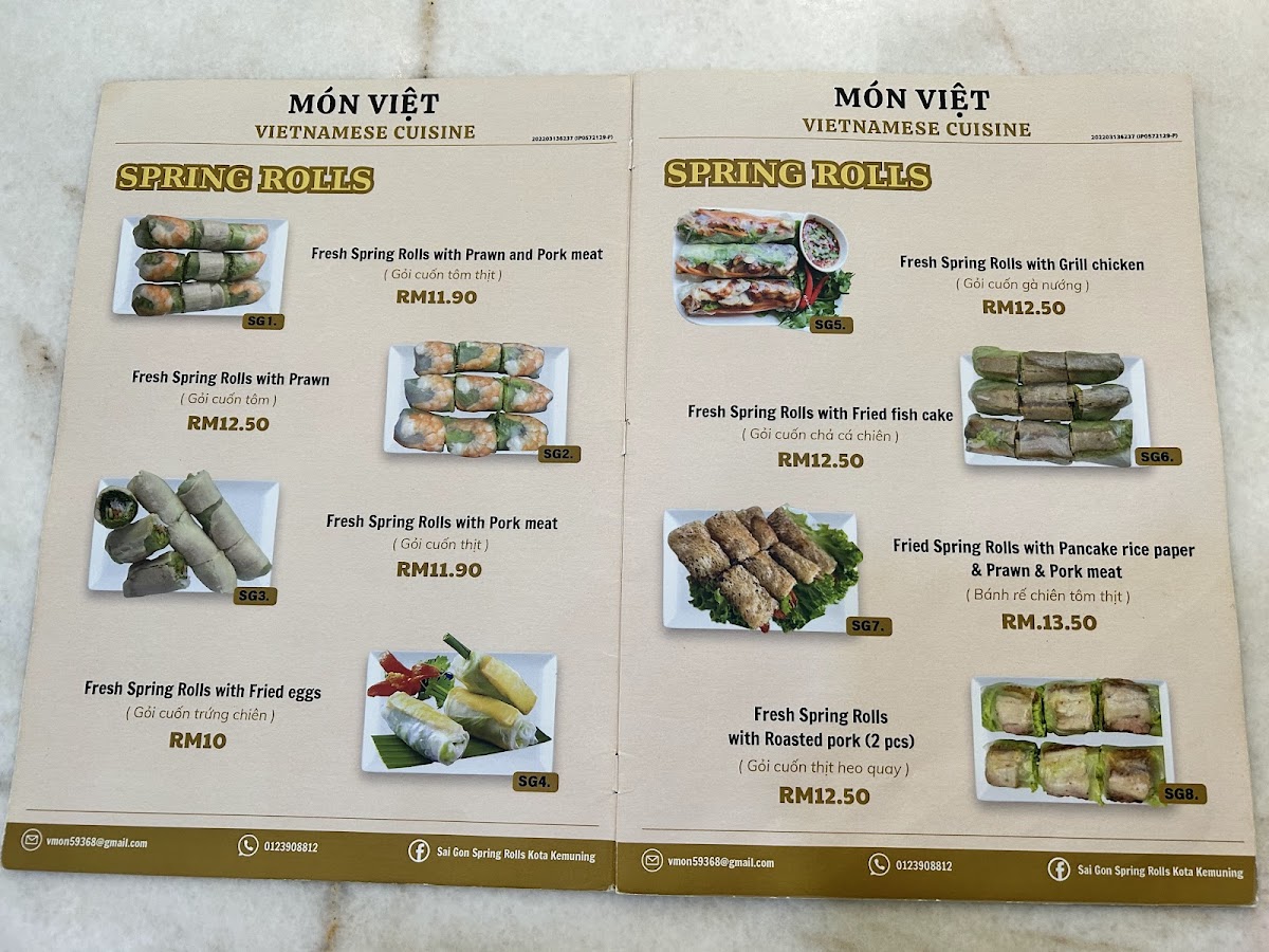 Món Việt ( Sai Gon Spring Rolls ) Photo Menu 1