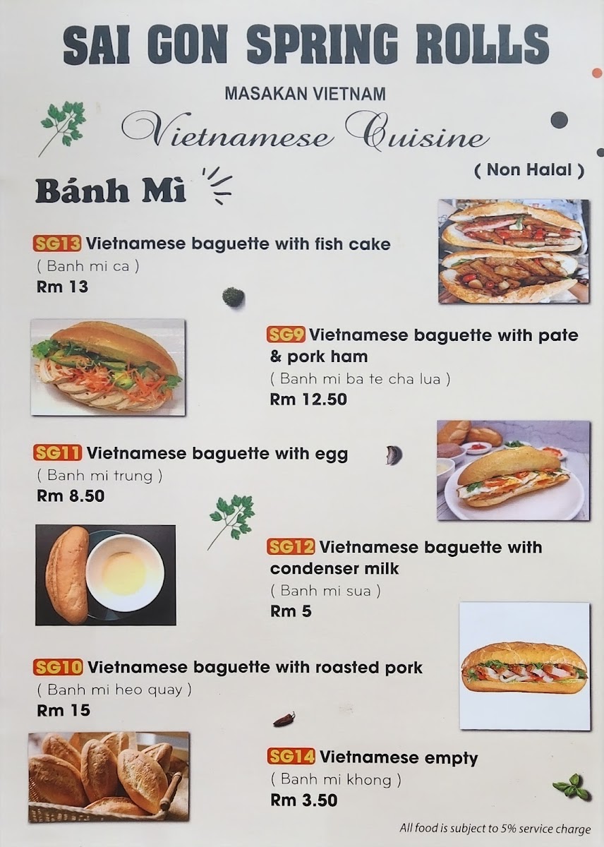 Món Việt ( Sai Gon Spring Rolls ) Photo Menu 2