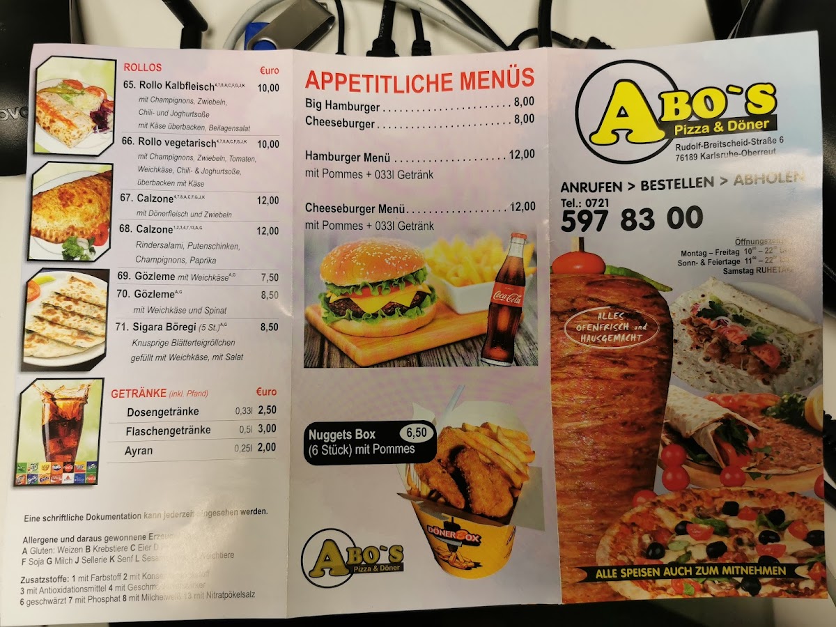 Abo's Pizza& Döner Photo Menu 4