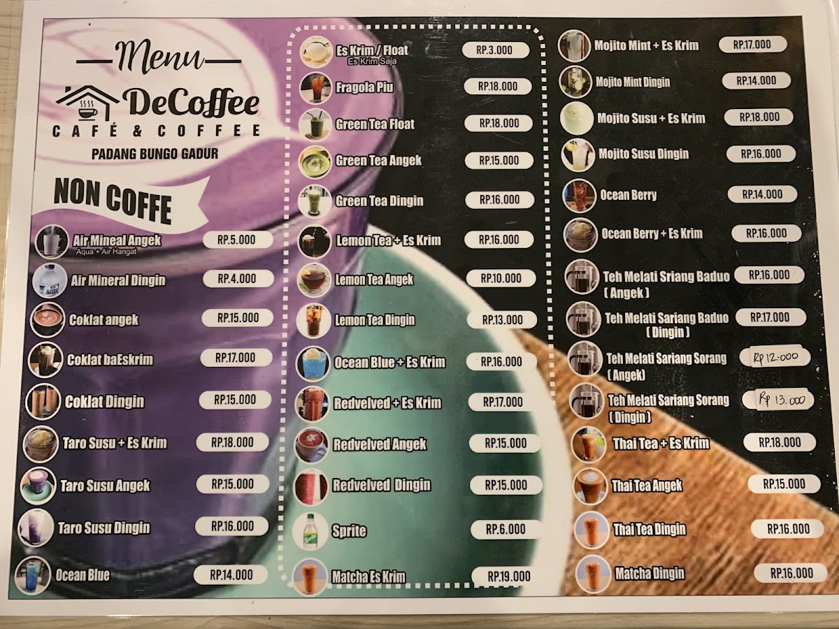 decoffee - Pariaman Photo Menu 2