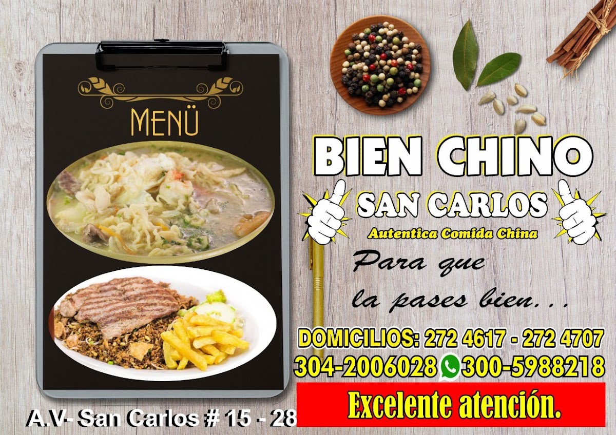 Bien chino Photo Menu 5