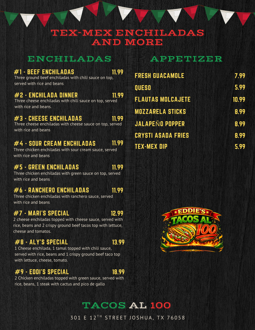 Tacos al 100 Photo Menu 3