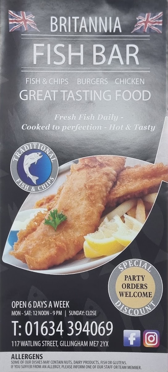 Britannia fish bar Photo Menu 6