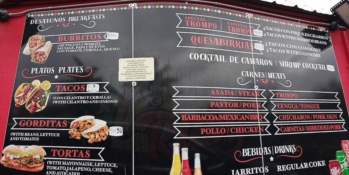 Taqueria Ruby Photo Menu 1