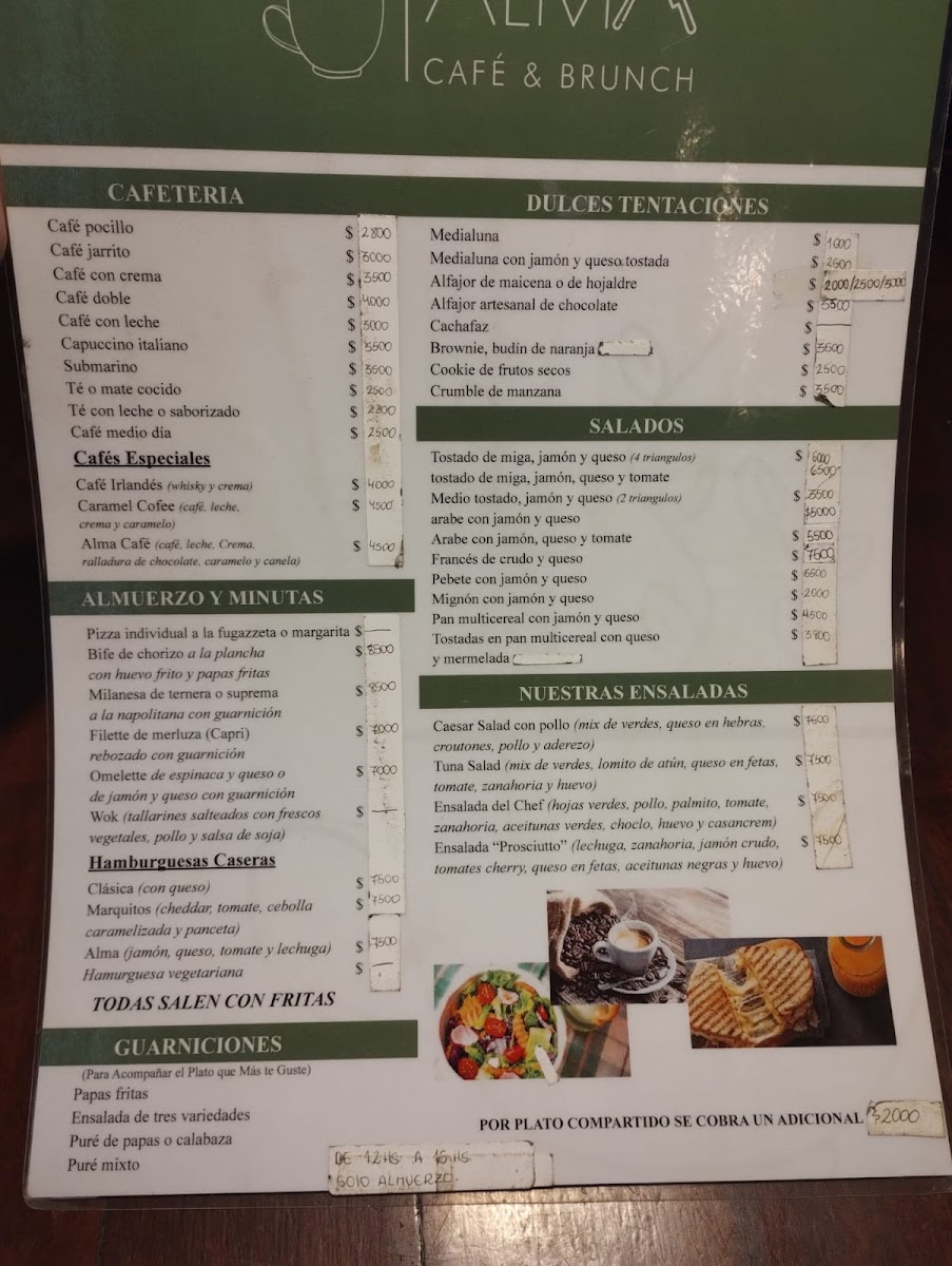 Alma Café & Brunch Photo Menu 1