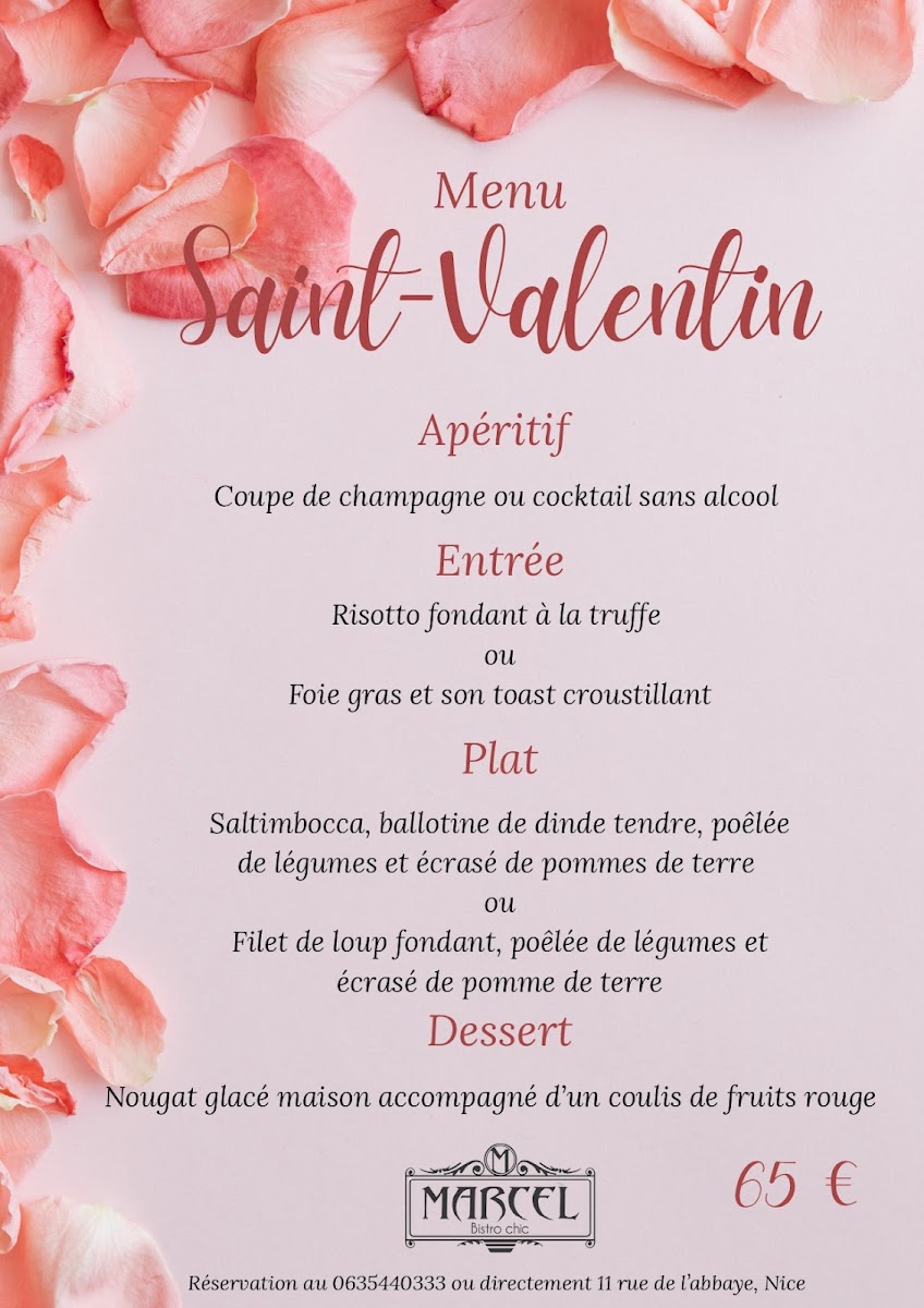 Marcel Bistro Chic Photo Menu 2