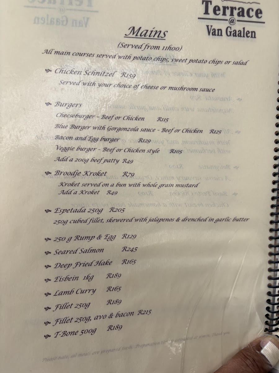 Van Gaalen Cheese Farm Photo Menu 1