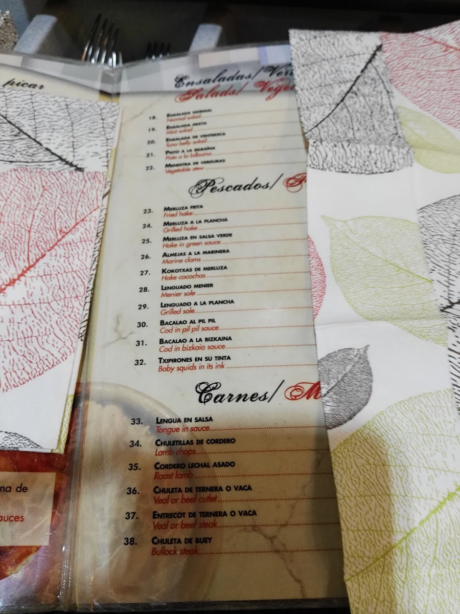 Laga Jatetxea Photo Menu 10