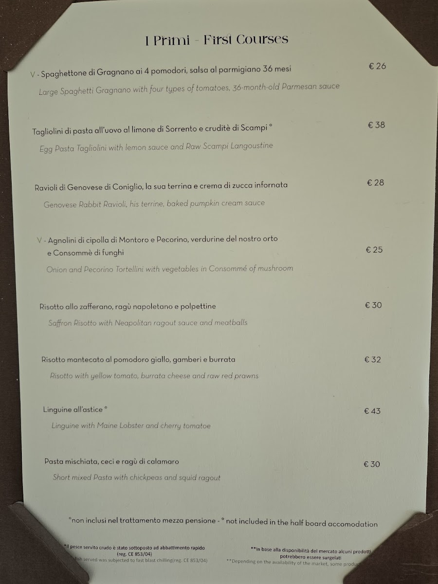 Ristorante Ambassador Sorrento fine dining Photo Menu 2