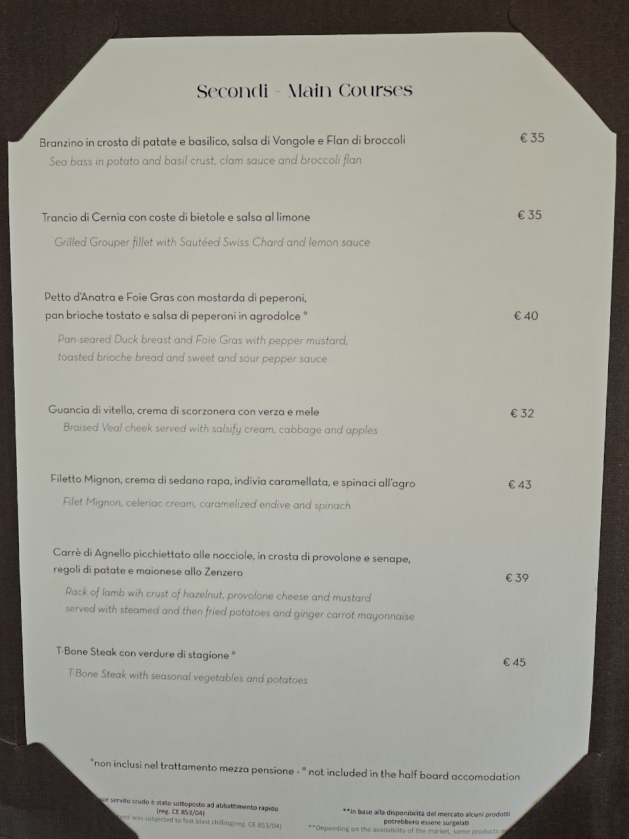 Ristorante Ambassador Sorrento fine dining Photo Menu 3