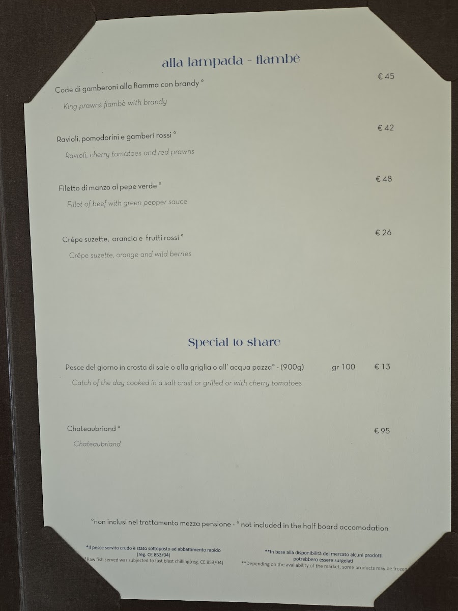 Ristorante Ambassador Sorrento fine dining Photo Menu 4