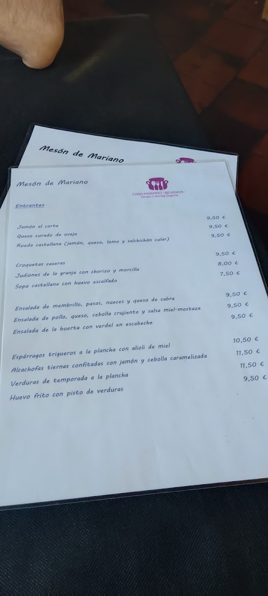 Bar Meson Casa Mariano Photo Menu 1