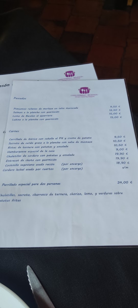 Bar Meson Casa Mariano Photo Menu 3