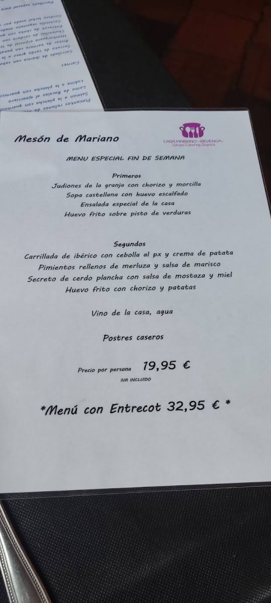 Bar Meson Casa Mariano Photo Menu 7
