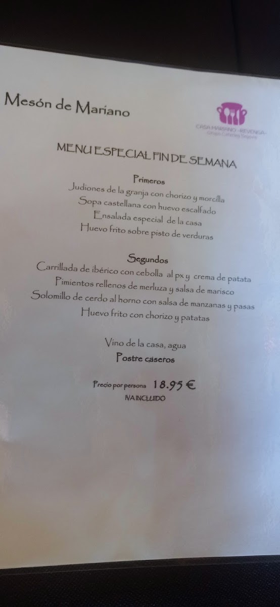 Bar Meson Casa Mariano Photo Menu 8