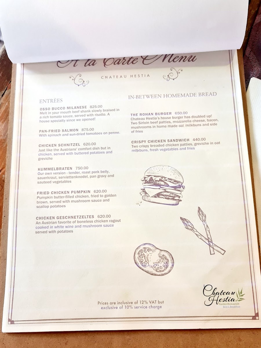 Chateau Hestia Photo Menu 5