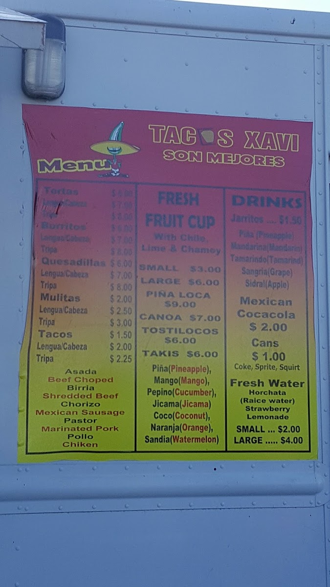 Tacos Xavi Photo Menu 3