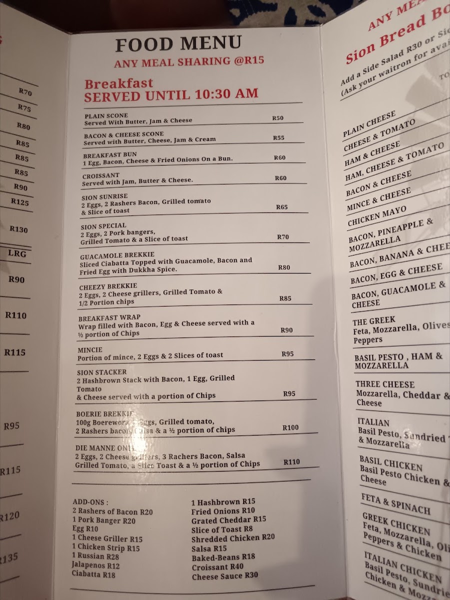 Sion Koffiehuis & Deli Photo Menu 6