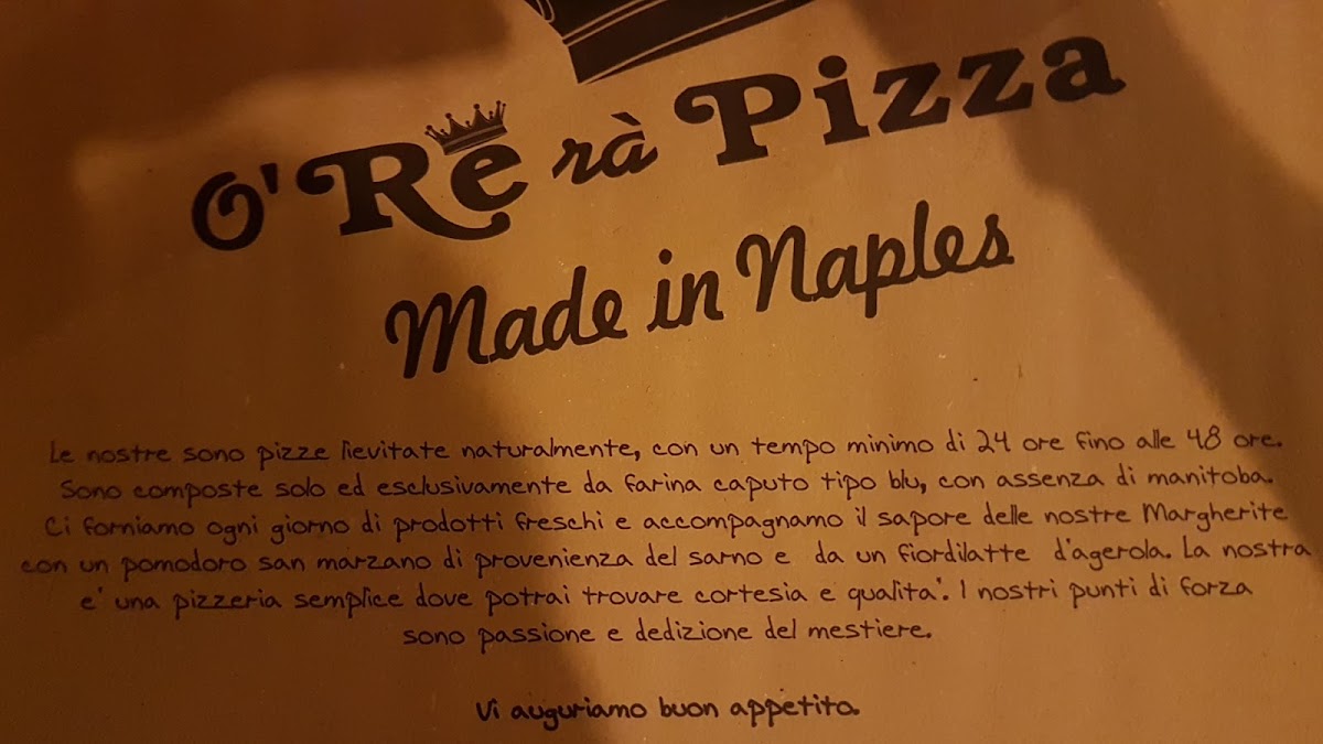 Pizzeria Ò RE rà Pizza POZZUOLI ,Monteruscello Photo Menu 2