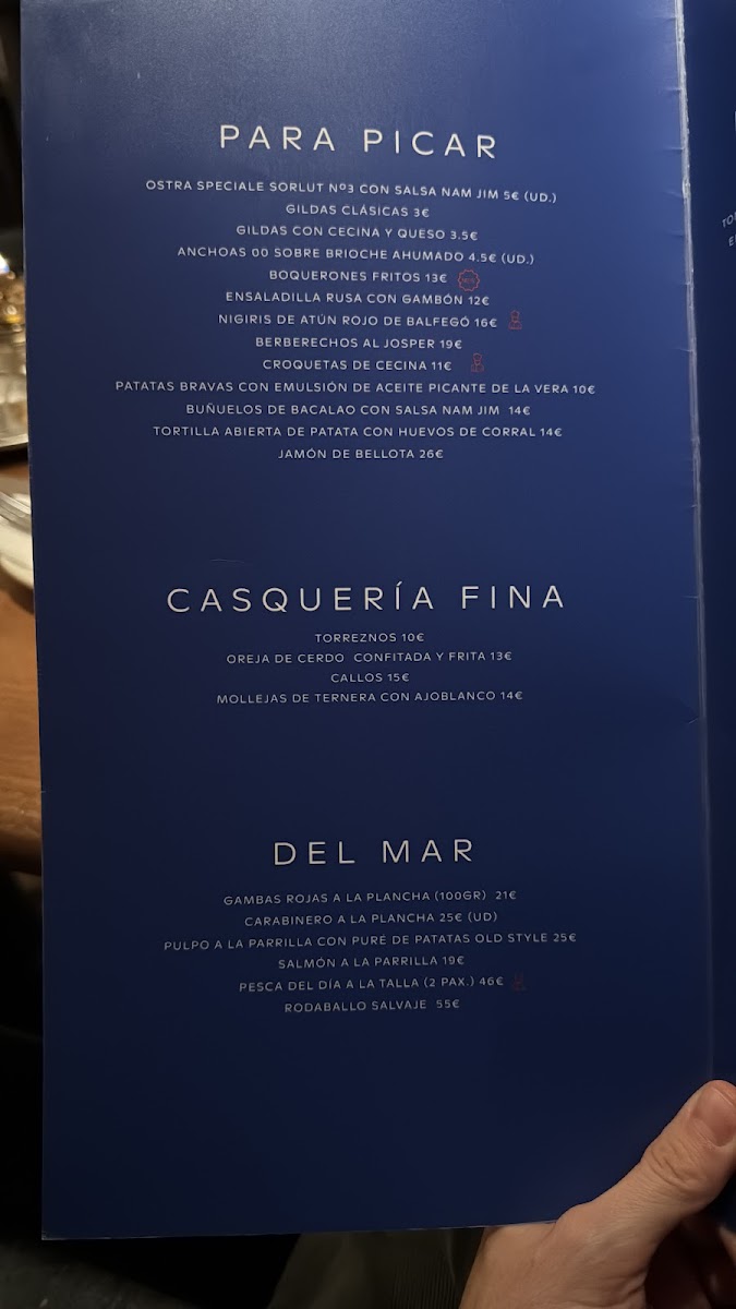 Ultramarines del Coso Photo Menu 1