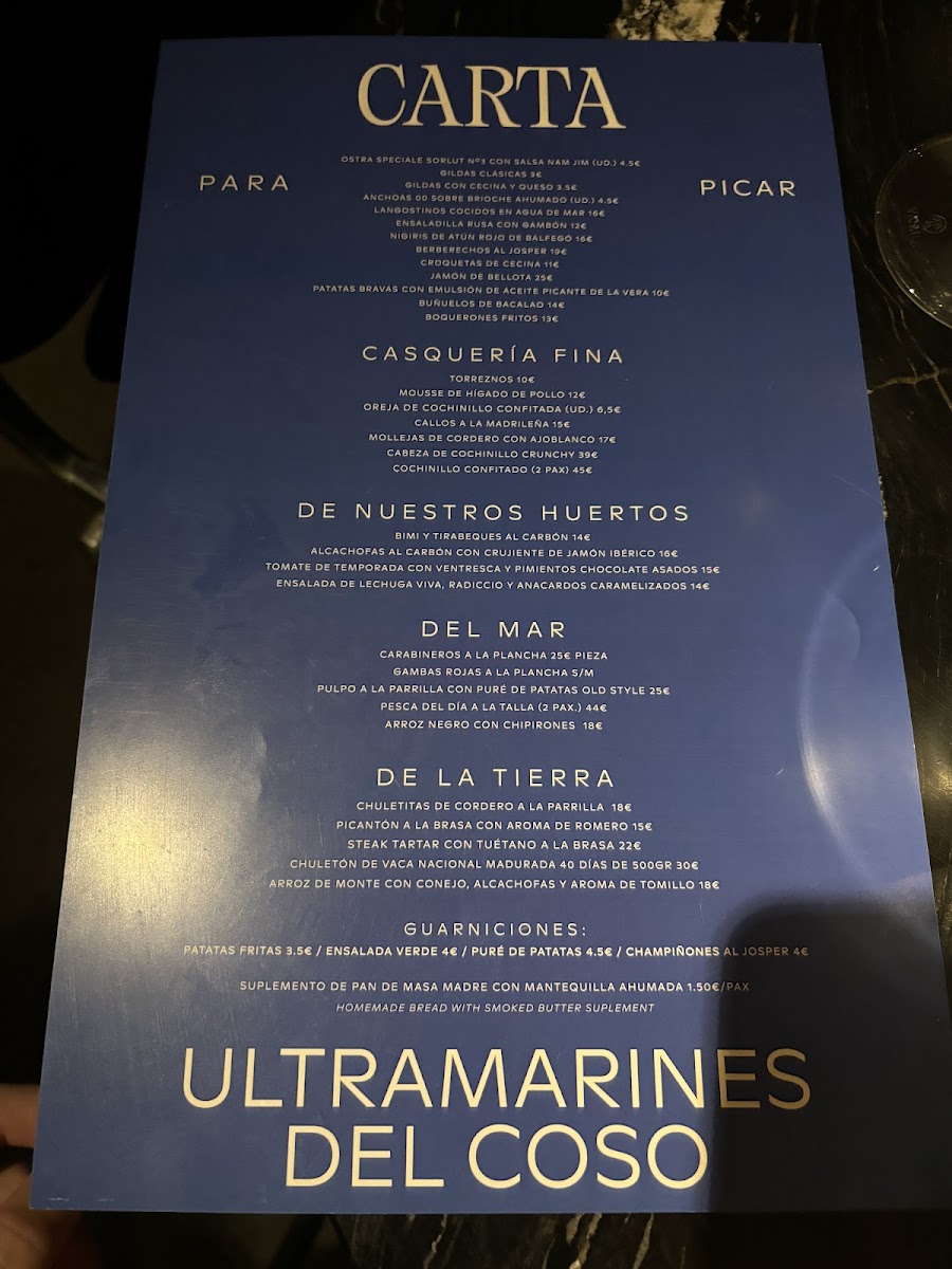 Ultramarines del Coso Photo Menu 10