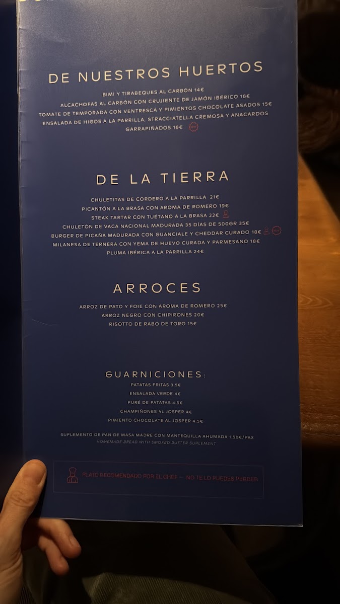 Ultramarines del Coso Photo Menu 4