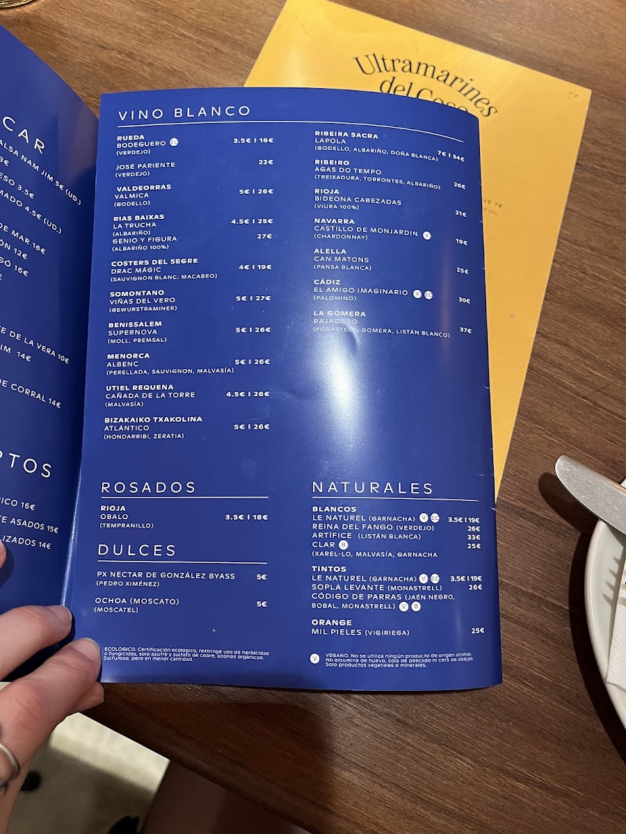 Ultramarines del Coso Photo Menu 6