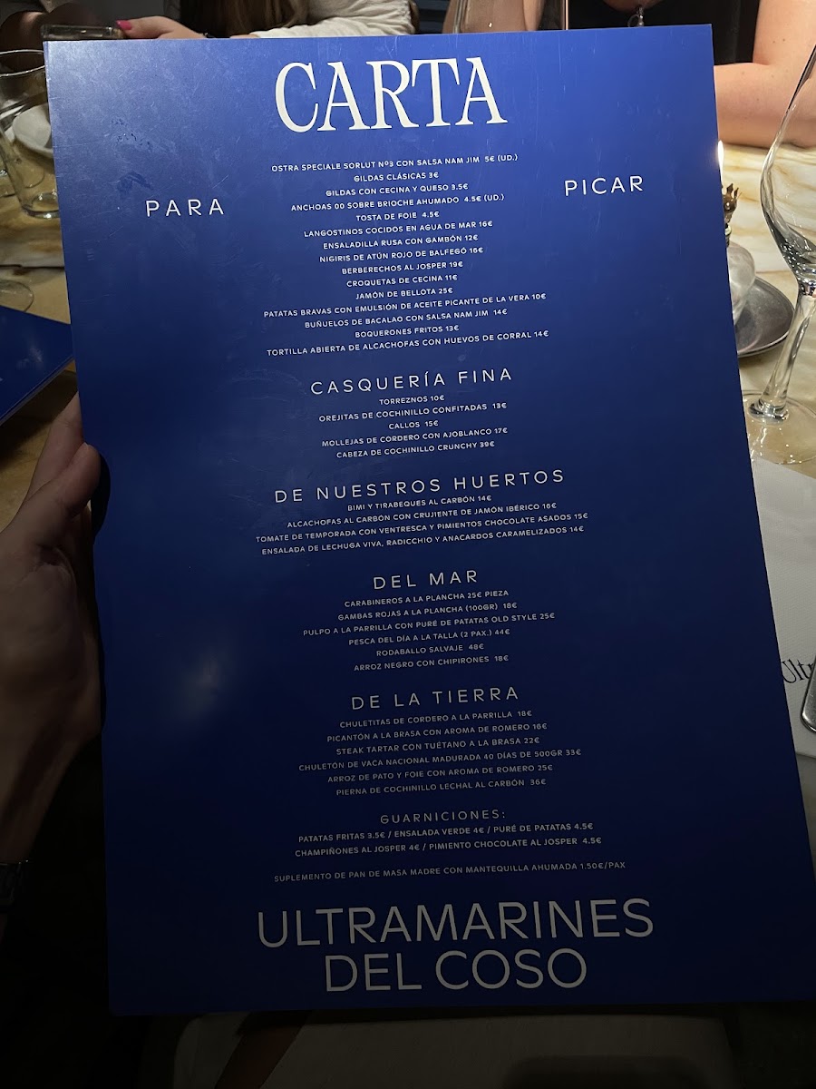 Ultramarines del Coso Photo Menu 9