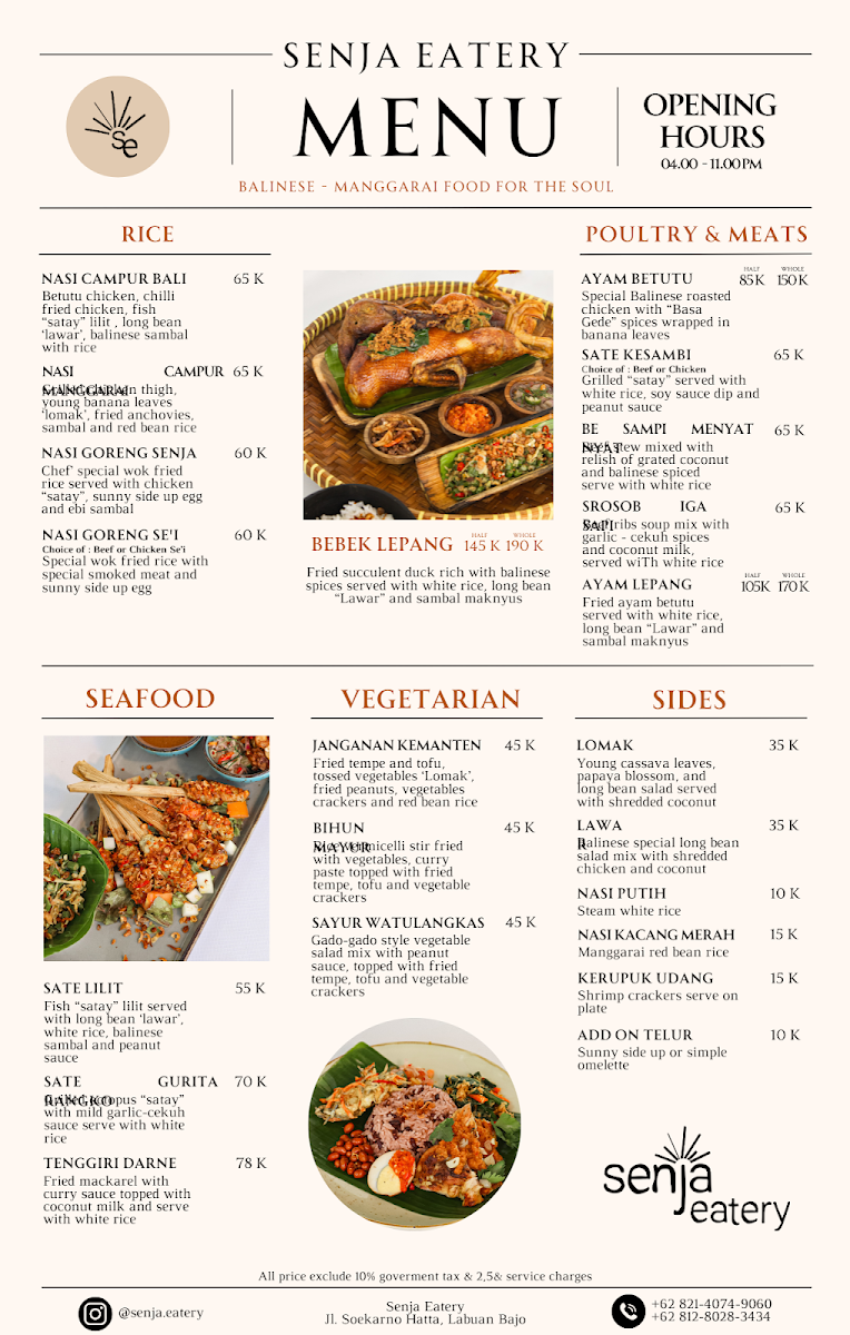 Senja Eatery Photo Menu 1