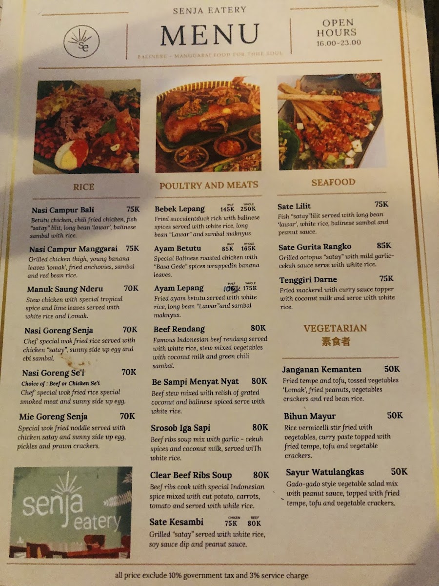 Senja Eatery Photo Menu 3