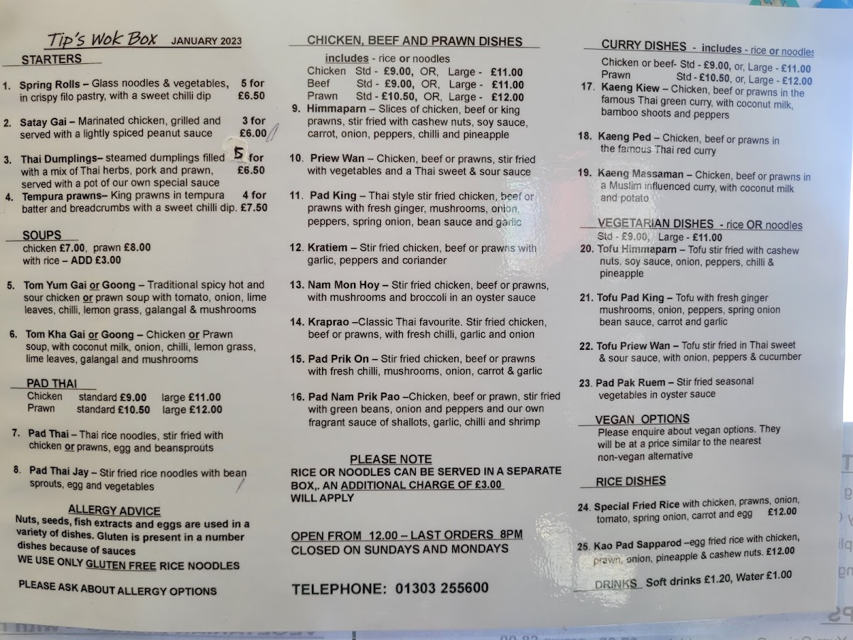 Tip's Wok Box Photo Menu 7