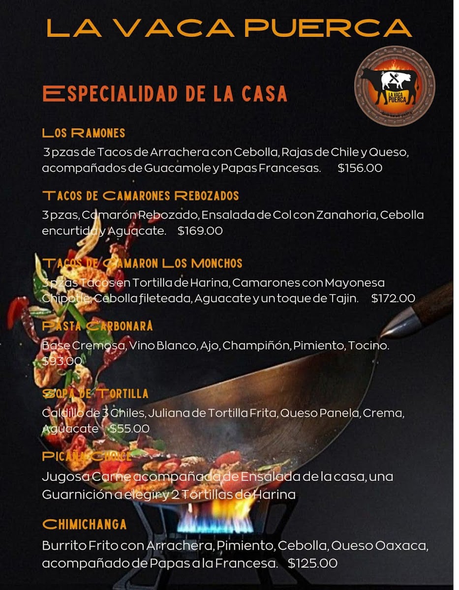 La Vaca Puerca Grill, Salads & Pasta Photo Menu 1