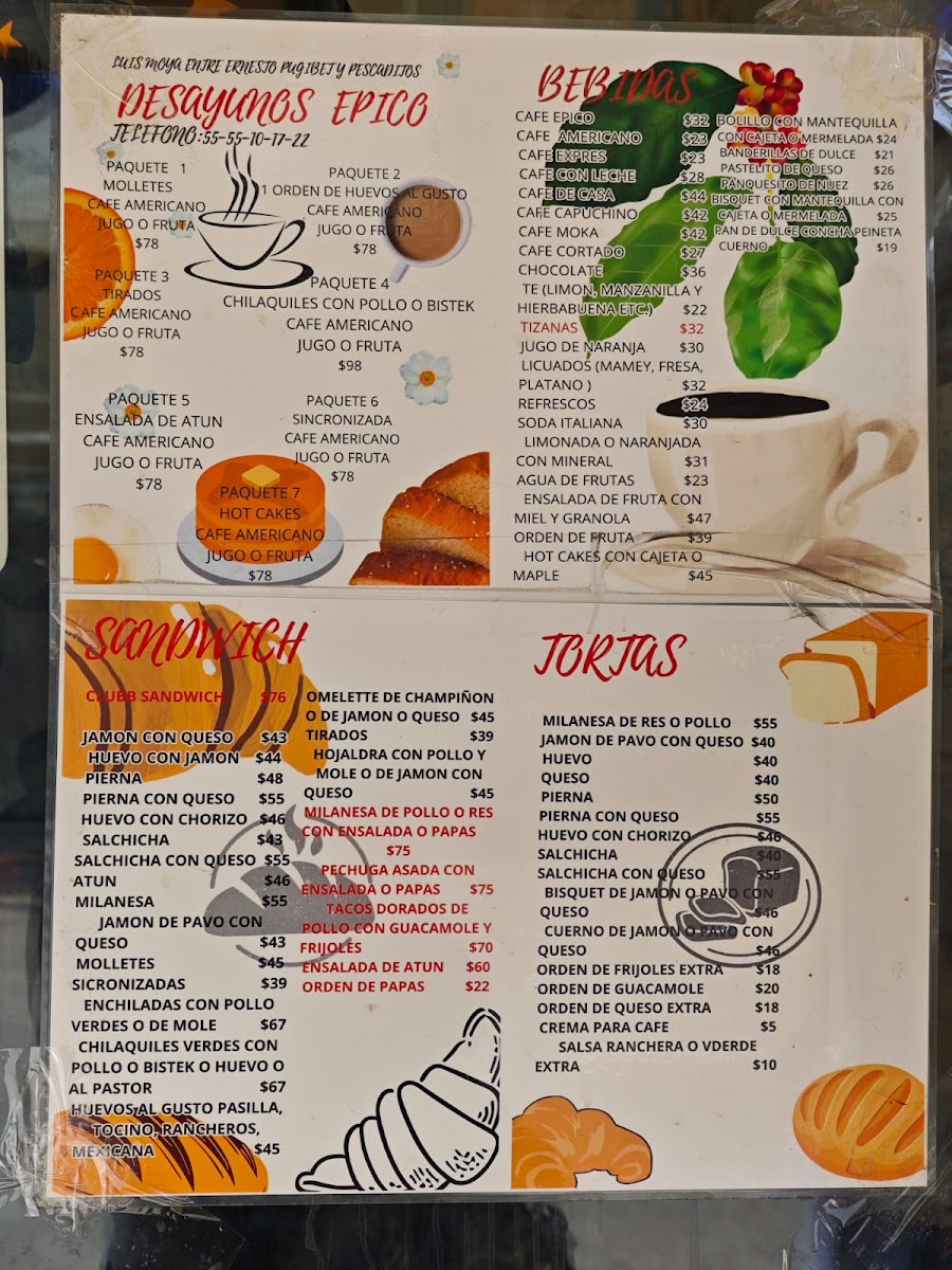 Cafe “Épico” Photo Menu 1