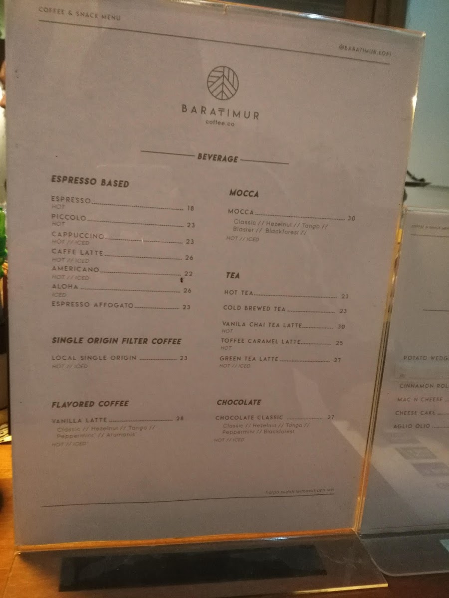 Baratimur Kopi Photo Menu 7
