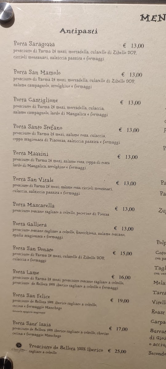 Osteria Santa Caterina Photo Menu 9