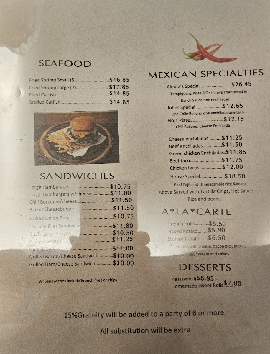 Steak House Restaurant Photo Menu 1