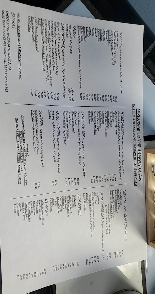Hungry Clam Photo Menu 10
