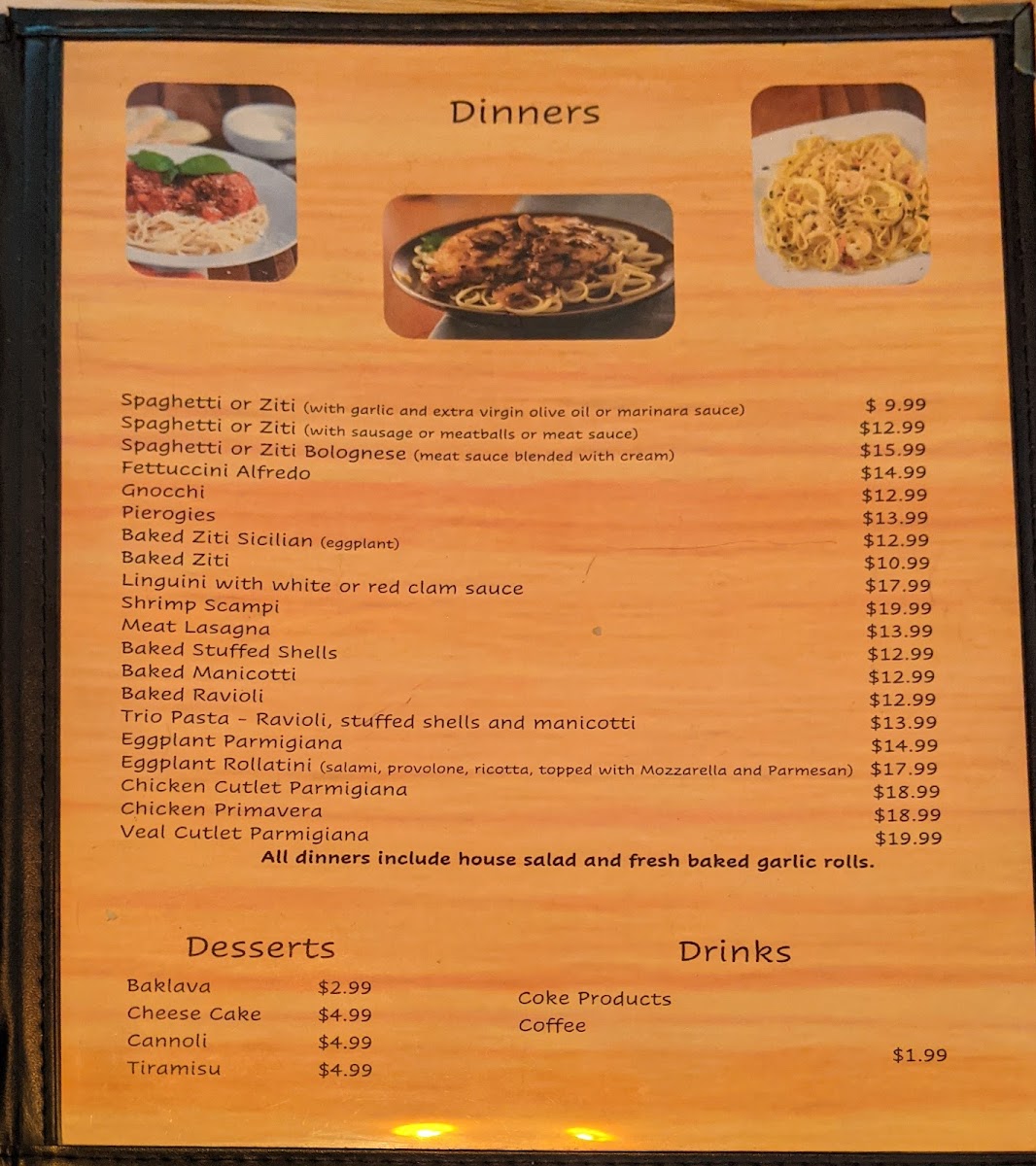 Venecia Italian Restaurant Photo Menu 1