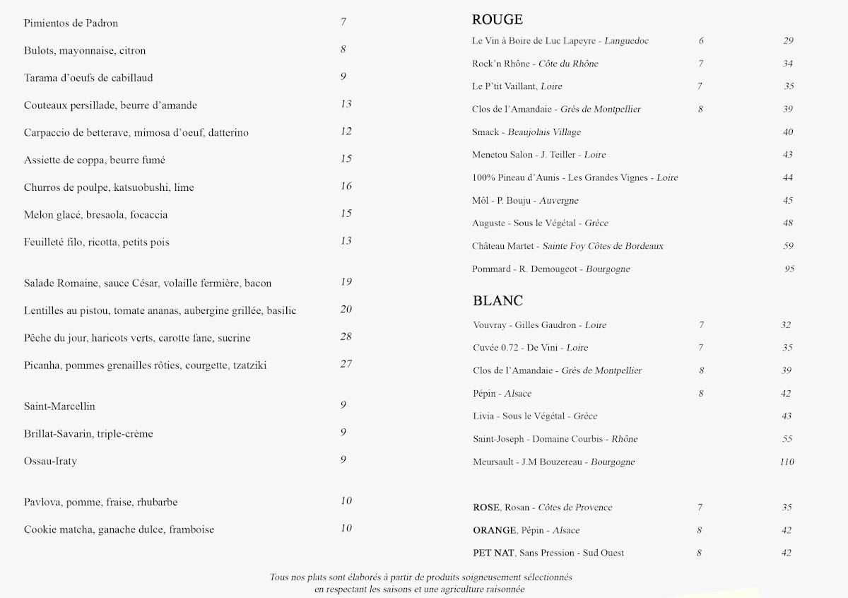 Café Céleste Photo Menu 1