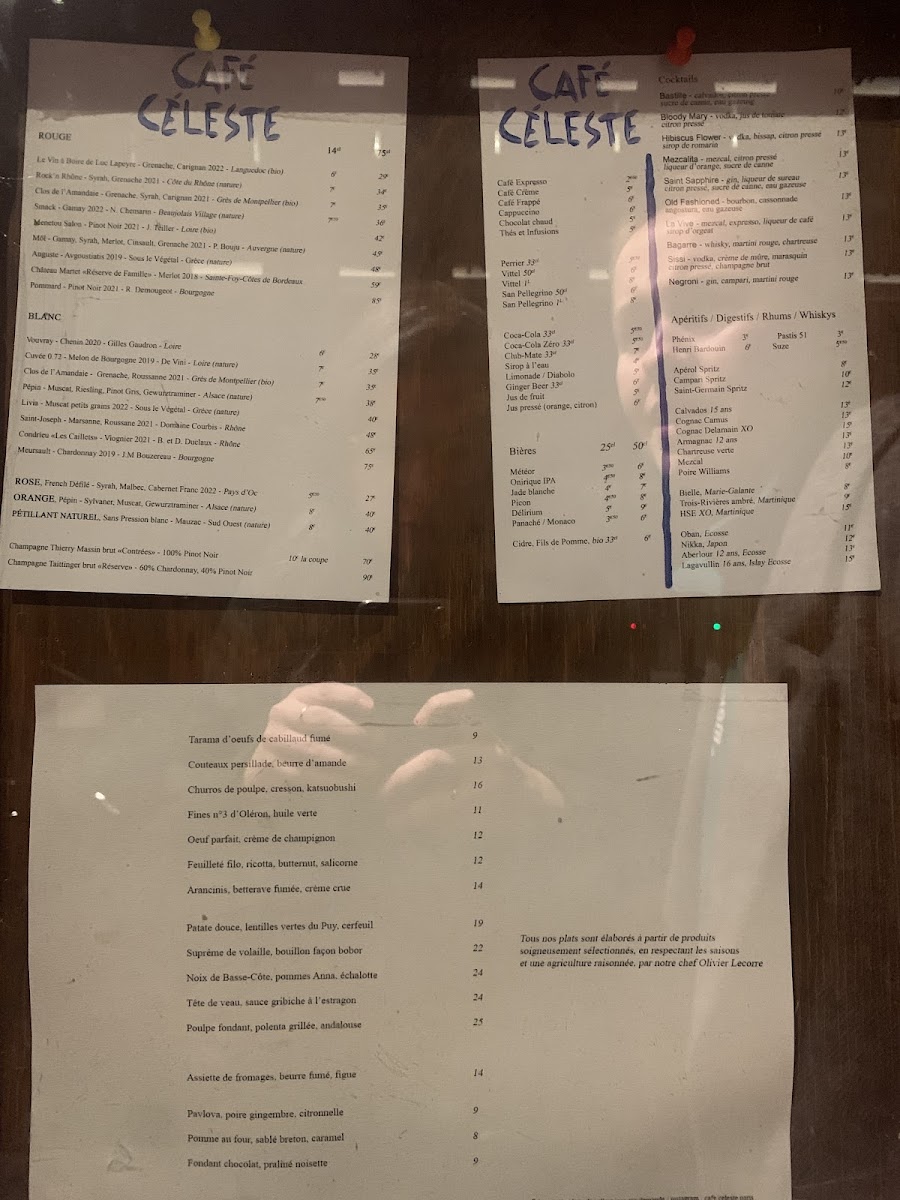 Café Céleste Photo Menu 3
