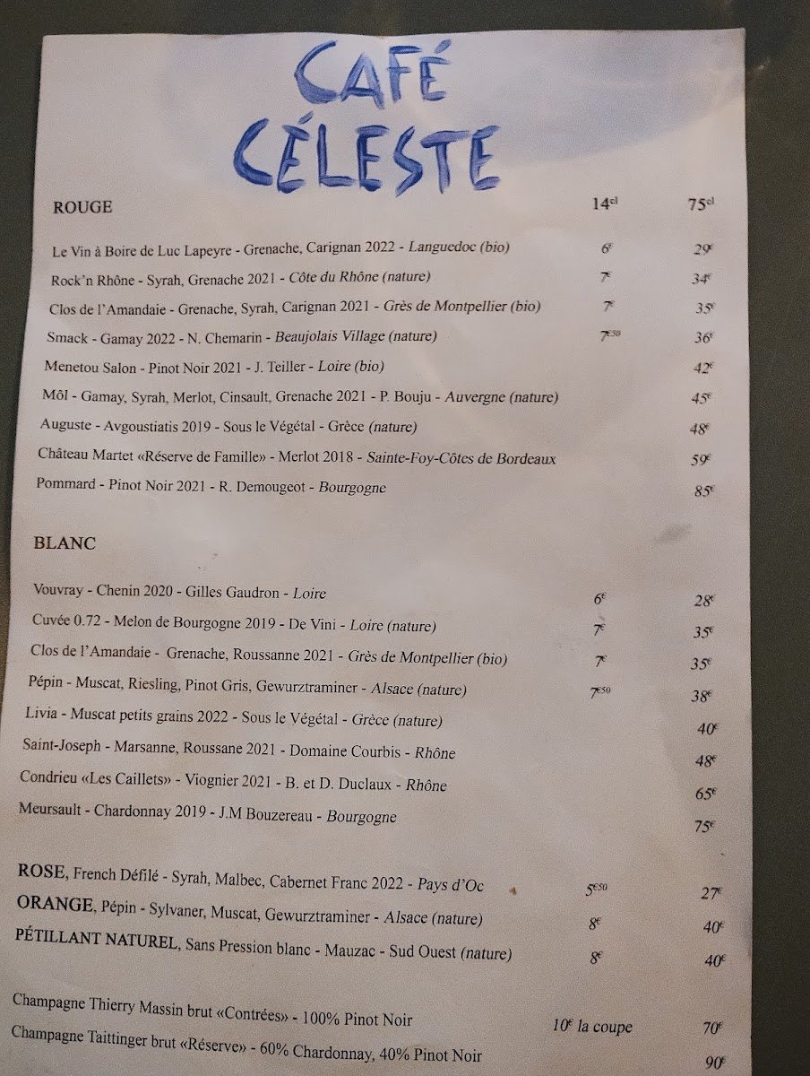 Café Céleste Photo Menu 5