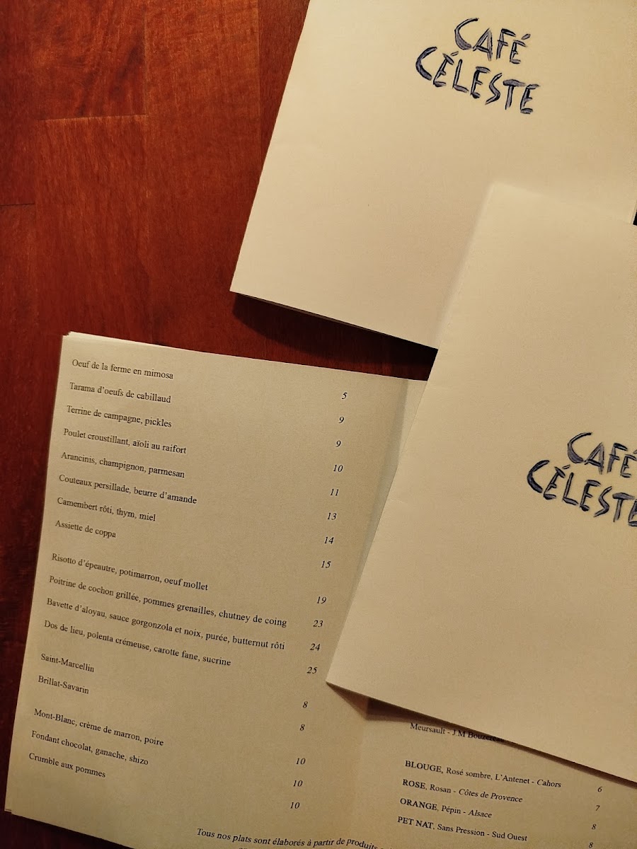 Café Céleste Photo Menu 8