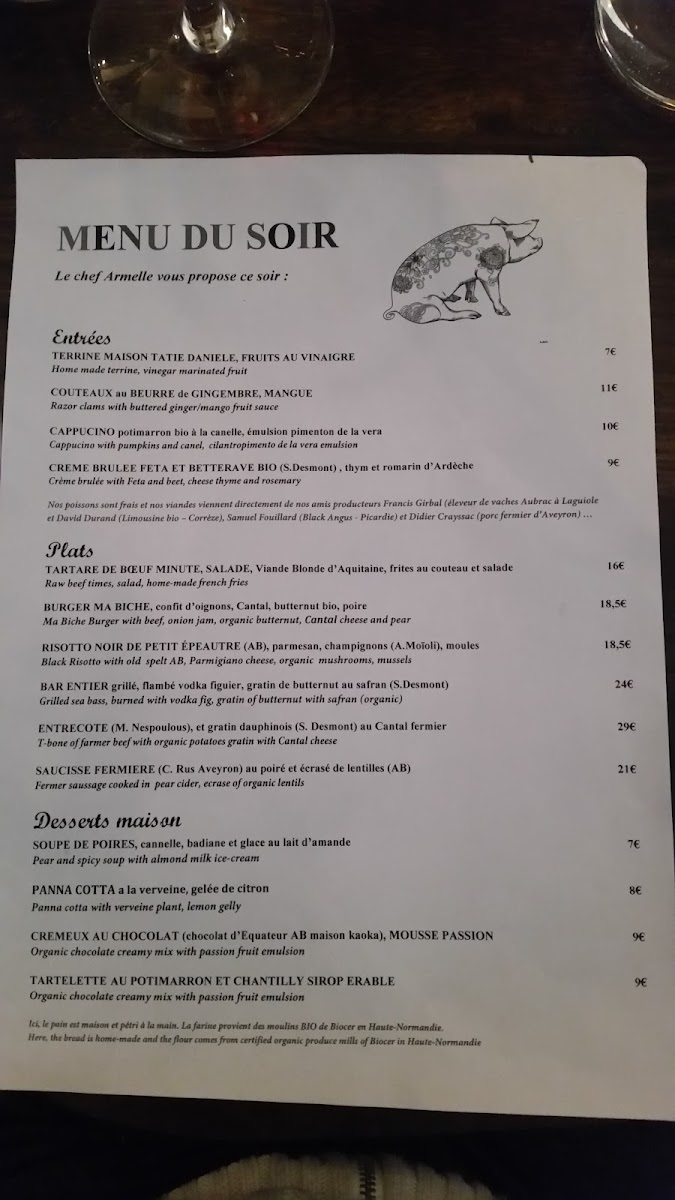 Ma Biche Photo Menu 8
