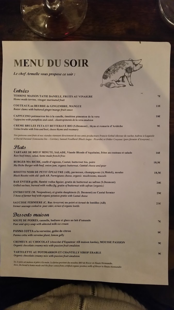 Ma Biche Photo Menu 9